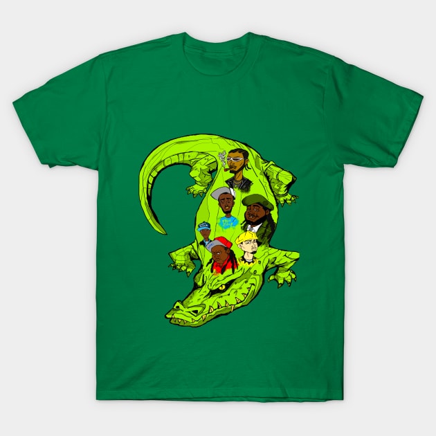 Muddy Water Alligator T-Shirt by Art Of Lunatik